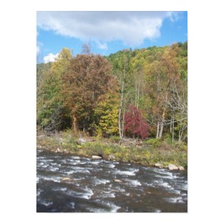 Cherry River West Virginia in Autumn Print