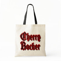 Cherry Rocker Bag/Tote - Black Text w/Red Border bags