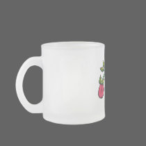 Cherry smash...Frosted Glass Mug... mugs