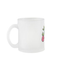 Cherry smash...Frosted Glass Mug...