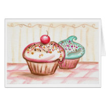 Cherry Sprinkle Cupcakes  Card