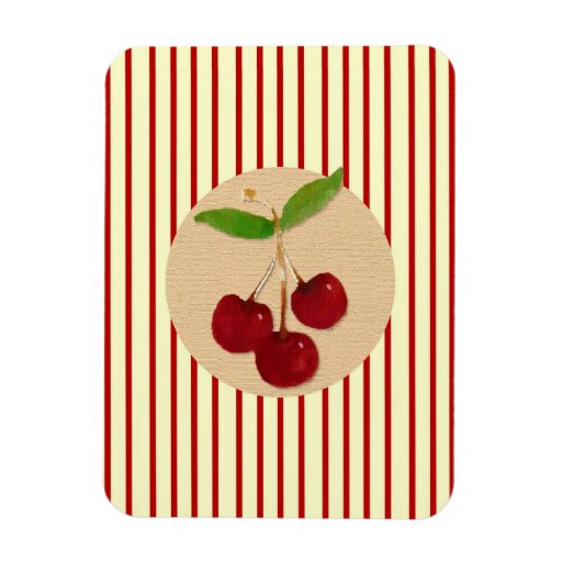 Cherry Striped Premium Flexi Magnet