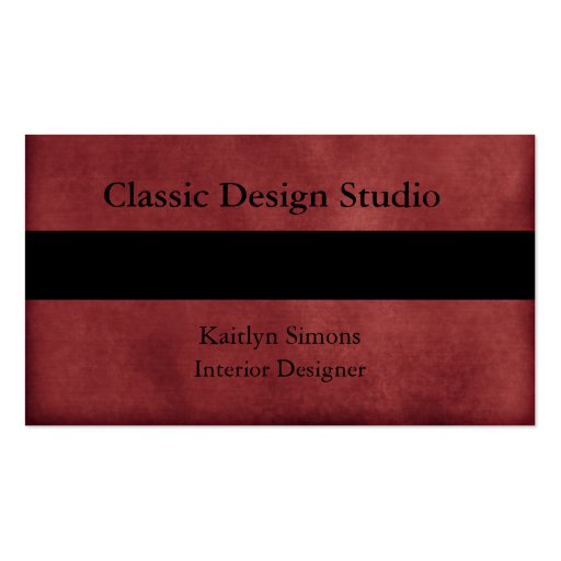 Cherry Suede Business Cards
