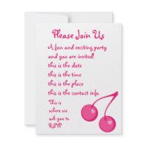 Cherry Sweet-Hearts invitations