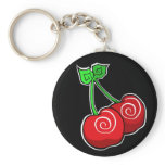 Cherry Swirl Keyring Key Chain