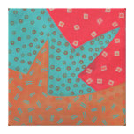 Cherry  teal Brown Abstraction Gallery Wrap Canvas