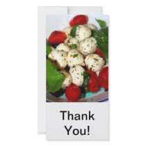 Cherry Tomato and Mozzarella Salad Personalized Photo Card