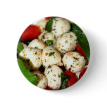 Cherry Tomato and Mozzarella Salad Pinback Buttons Cherry Tomato and Mozzarella Salad Pinback Buttons