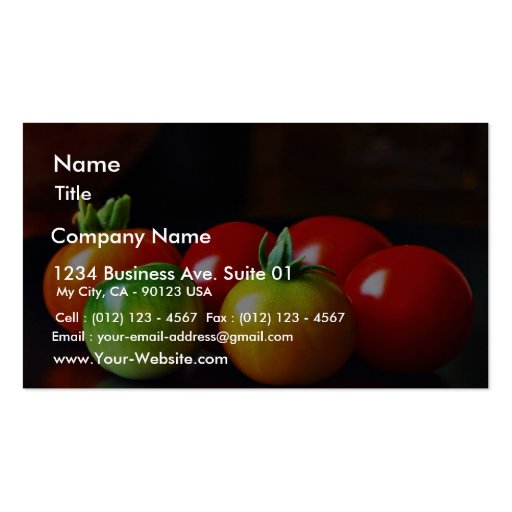 Cherry Tomatos Business Card (front side)
