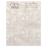 Cherry Topped Cupcakes Business Cream Stationery Letterhead Design