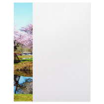 Cherry Trees in the Park Custom Letterhead