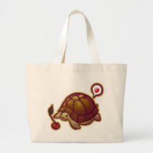Cherry Turtle Canvas Bag