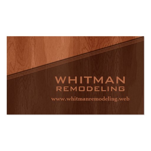 Cherry Wood Construction Business Card (front side)
