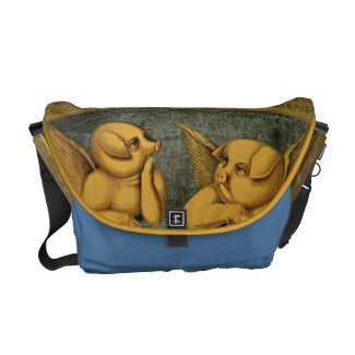 Cherub Angel Pig Messenger Bag rickshawmessengerbag