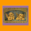Cherub Angel Pigs Postcard