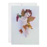 Cherub angel with grapes in hand custom invite