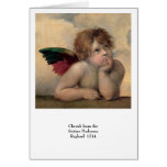 Cherub from Sistine Madonna by Raphael Greeting Card