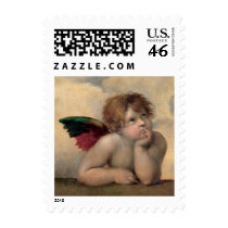 Cherub from Sistine Madonna by Raphael Stamp