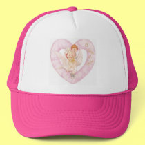 cherub heart pink hats