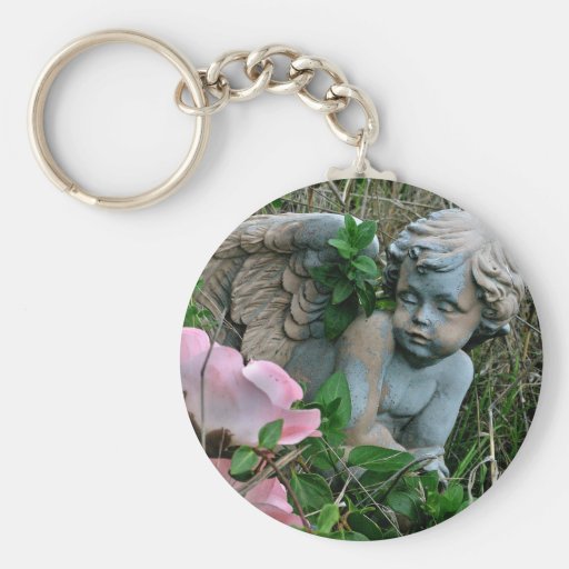 Cherub in the Grass Keychains