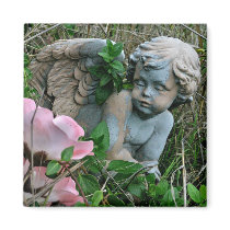 Cherub in the Grass magnets