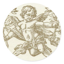 Cherub Round Envelope Seal Round Stickers