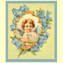 Cherub with Flowers Vintage Kid's Tees t-shirts