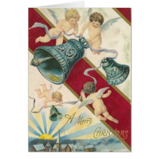 cherubs and bells christmas card