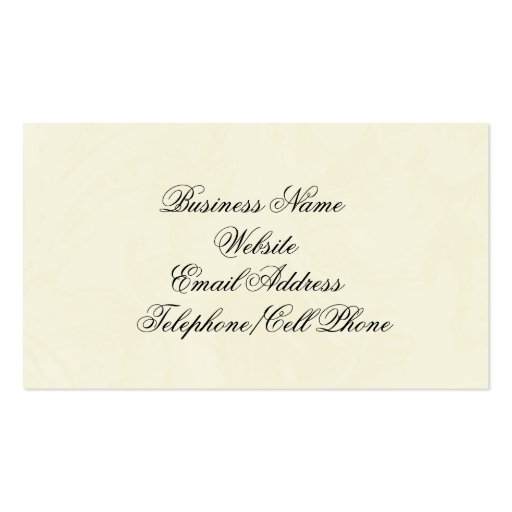 Cherubs and Doves Business Cards (back side)