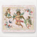 Cherubs & Angels Victorian Roses Mouse Pad Pink mousepads by VictoriaRoseCottage Cherubs & Angels Victorian Roses Mouse Pad Pink mousepads