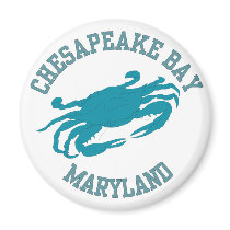 Chesapeake Bay  Blue Crab Fridge Magnet