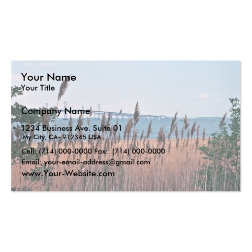 Chesapeake Bay Business Card Template (front side)