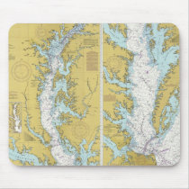Chesapeake Bay Chart Mouse Pad mousepads