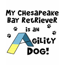 Chesapeake Bay Retriever Agility Dog t-shirts by MenagerieMayhem Chesapeake Bay Retriever Agility Dog t-shirts