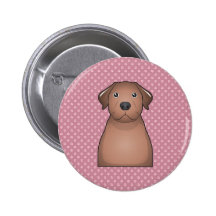 Chesapeake Bay Retriever Cartoon Buttons