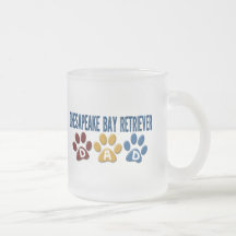 CHESAPEAKE BAY RETRIEVER Dad Paw Print 1 Mugs