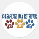 CHESAPEAKE BAY RETRIEVER Dad Paw Print 1 Stickers