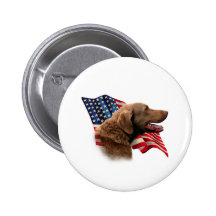 Chesapeake Bay Retriever Flag Pinback Buttons