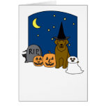 Chesapeake Bay Retriever Halloween Greeting Card