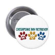 CHESAPEAKE BAY RETRIEVER Mom Paw Print 1 Button