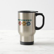 CHESAPEAKE BAY RETRIEVER Mom Paw Print 1 Coffee Mugs
