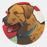 Chesapeake Bay Retriever of Maryland, "Chessie" Round Stickers