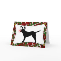 Chesapeake Bay Retriever Reindeer Christmas Card by MenagerieMayhem Chesapeake Bay Retriever Reindeer Christmas Card
