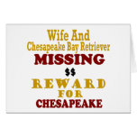 Chesapeake Bay Retriever &amp; Wife Missing Reward For Card