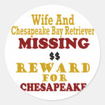 Chesapeake Bay Retriever & Wife Missing Reward For Sticker