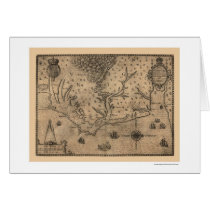 Chesapeake Bay Virginia Map 1590 Card