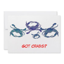Chesapeake Blue Crabs Custom Invitations