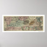 Chesapeake & Ohio Railroad Map 1873 posters