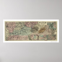 Chesapeake & Ohio Railroad Map 1873 Print