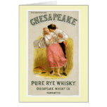 Chesapeake Whisky Vintage Drink Ad Art Greeting Cards
